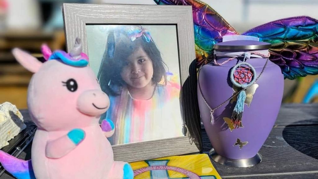 Nina Napope pictured in this undated photo. The eight-year-old girl was found dead in a hockey bag in central Alberta.THE CANADIAN PRESS/Handout - Charlene Dumais (Mandatory Credit)