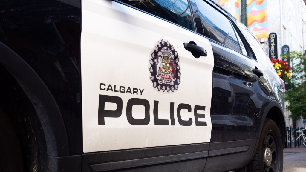A photo showing a Calgary police car