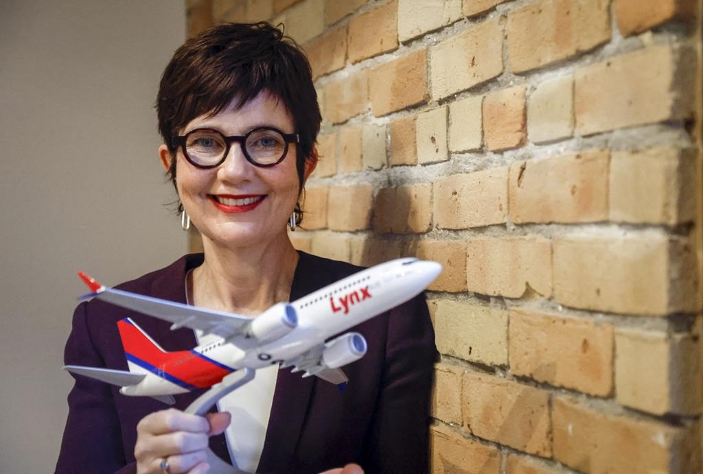 Lynx Air CEO Merren McArthur poses for a portrait in Calgary, Alberta