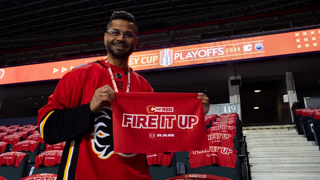 Saddledome Fan Experience Team member Rick Tulsi.