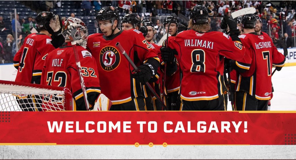 Calgary is to welcome the Stockton Heat starting next season.