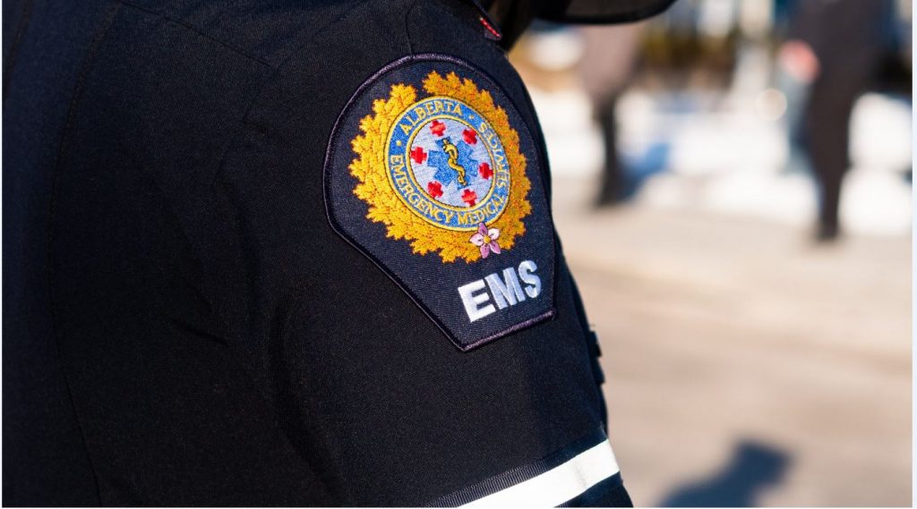 An EMS badge.