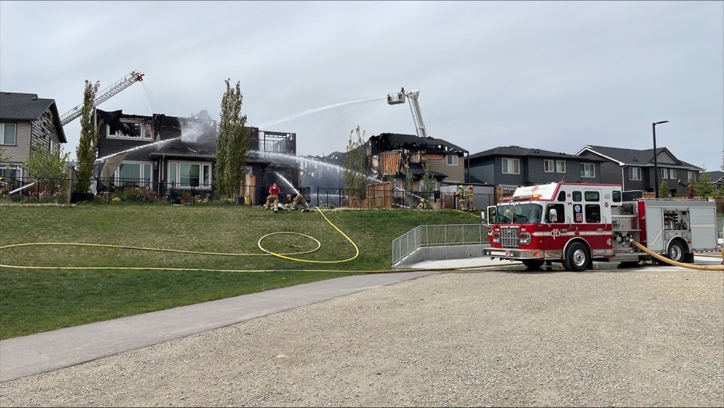 A big fire has broken out in the community of Evanston