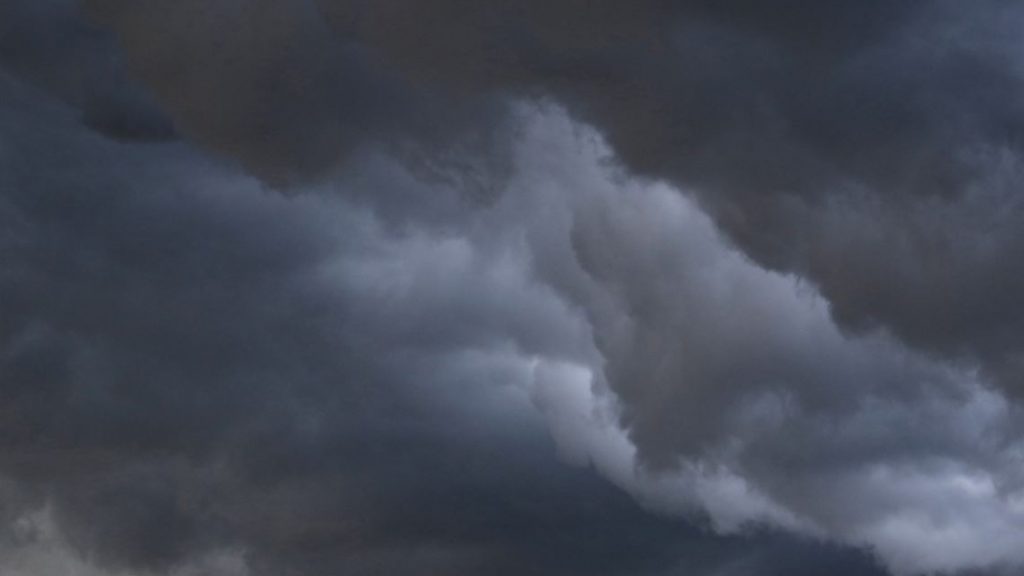 Thunderstorm clouds form near Calgary