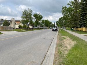 The block where the suspicious death took place in Castleridge, Calgary, AB.