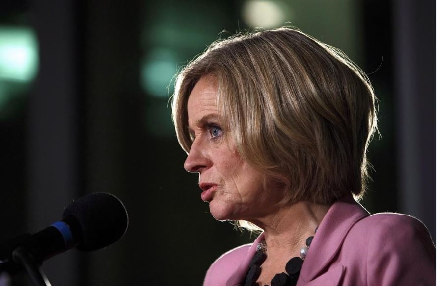 Alberta Premier Rachel Notley speaks during an announcement in Edmonton on Sunday