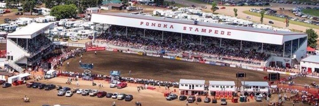 Aerial view of the Ponoka Stampede Grounds