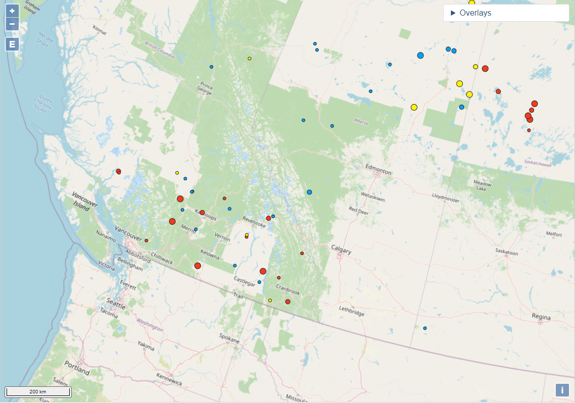 Calgary Air Quality Due To Smoke Hits Moderate Levels CityNews Calgary   2022 Fire Map 