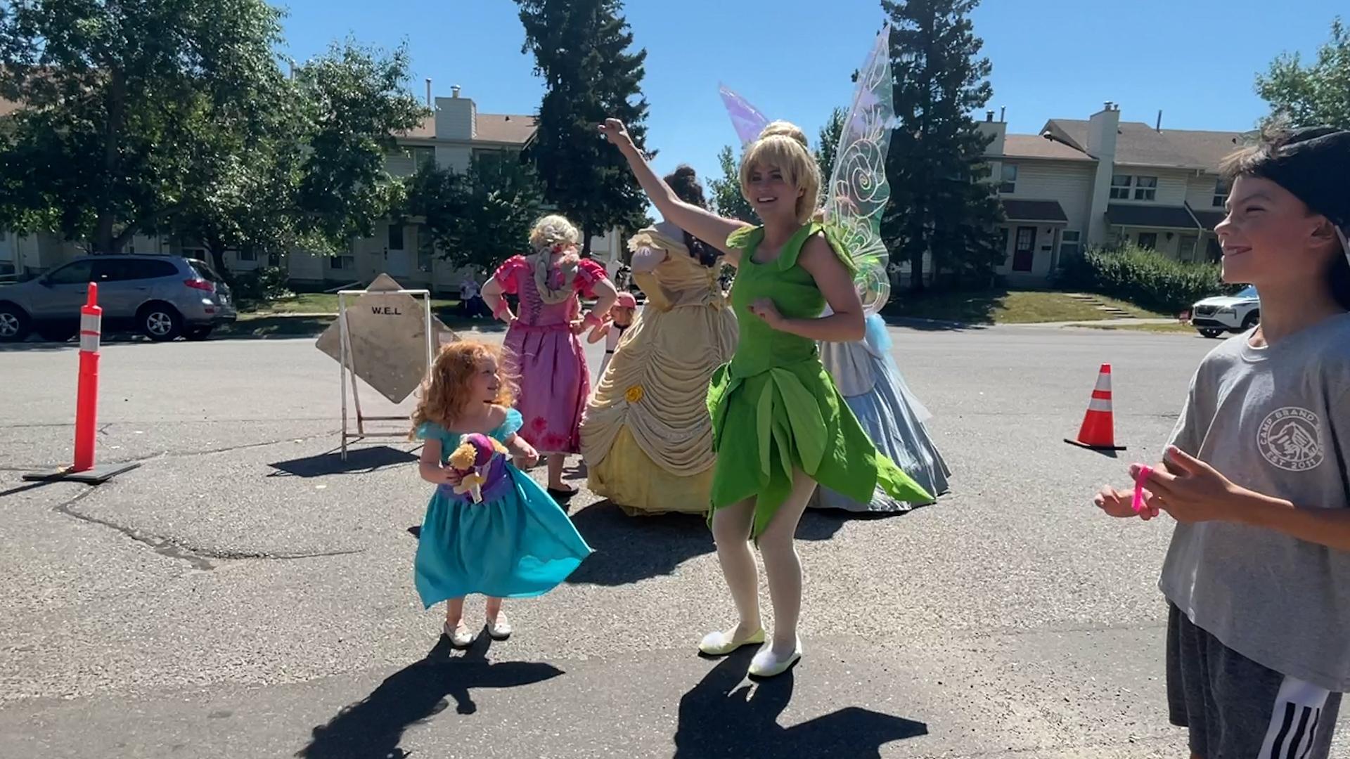 A girl and a woman dressed up as princesses at Evelyn Roy's memorial fundraiser