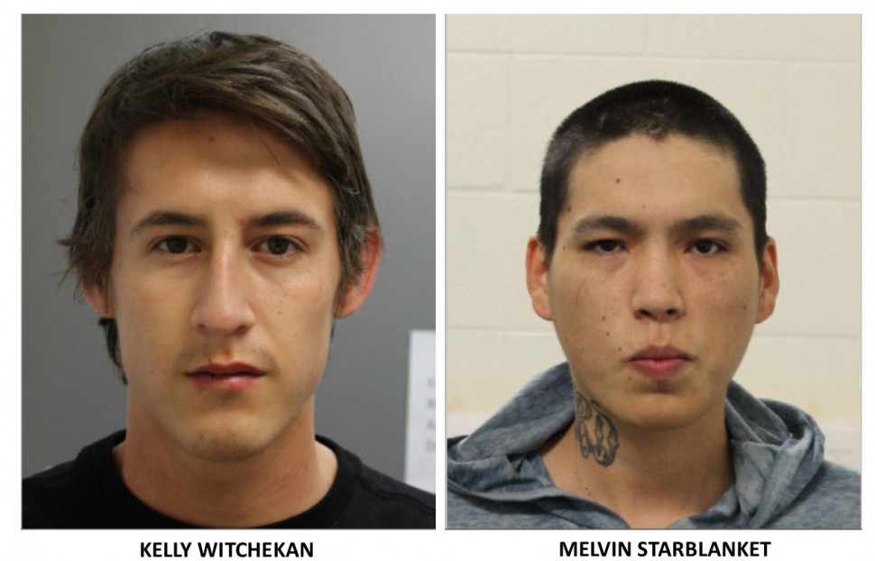 Kelly Witchekan, left, and Melvin Starblanket are suspects wanted by RCMP