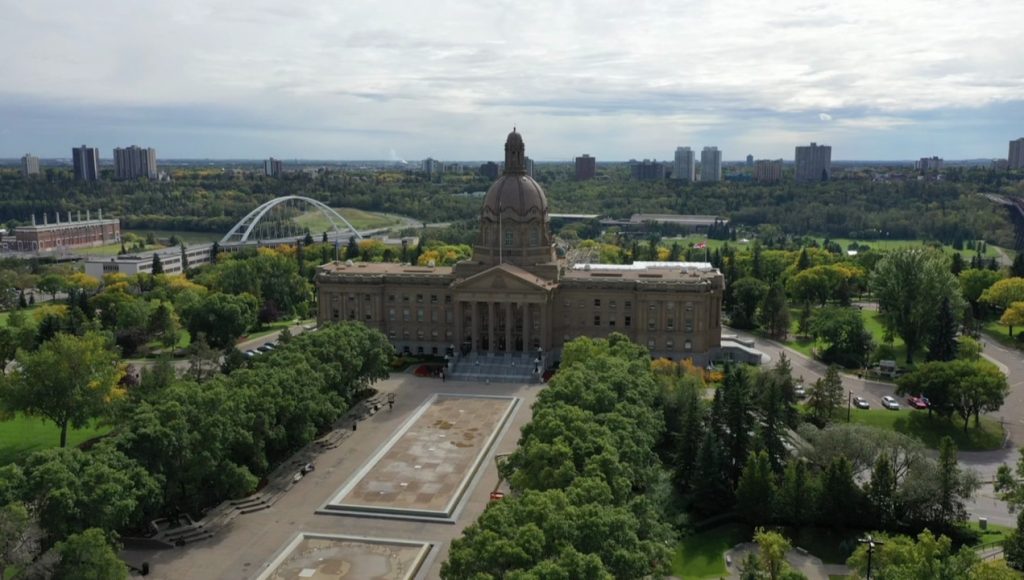 The Alberta Legislature building in Edmonton