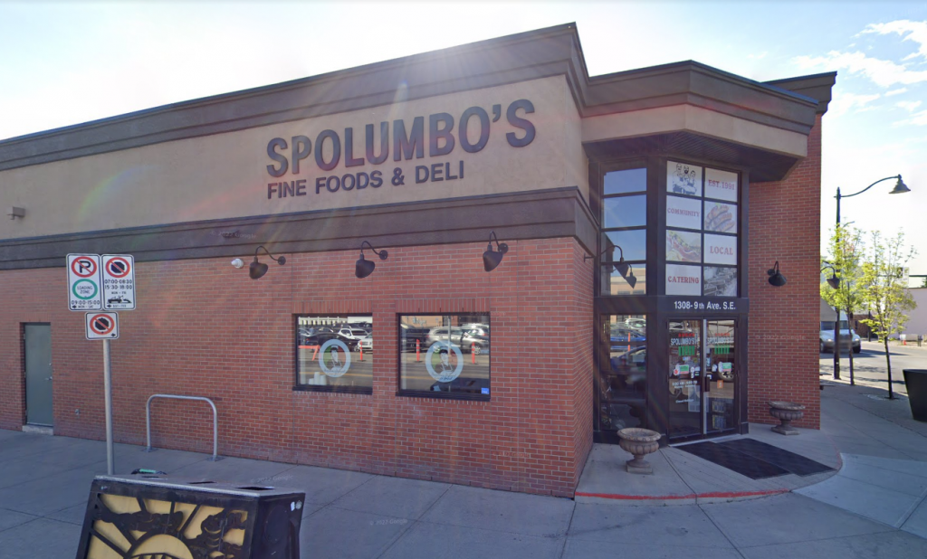 The exterior of Spolumbo's Fine Foods and Deli in Calgary's Inglewood neighbourhood