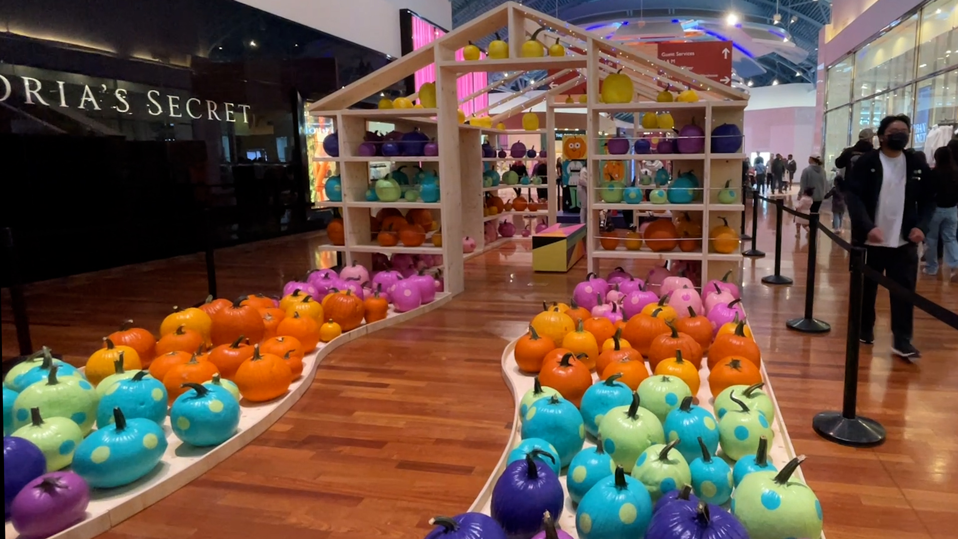 The Pumpkin Hut within the Pumpkin-Finity display at CrossIron Mills mall in Calgary