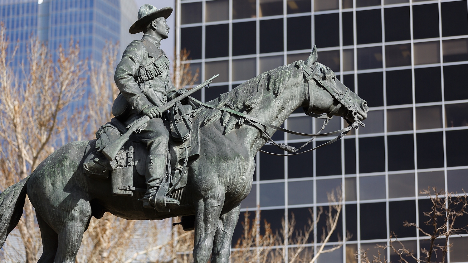 The Boer War monument of Robert Lambert Boyle sits in Central Memorial Park in Calgary