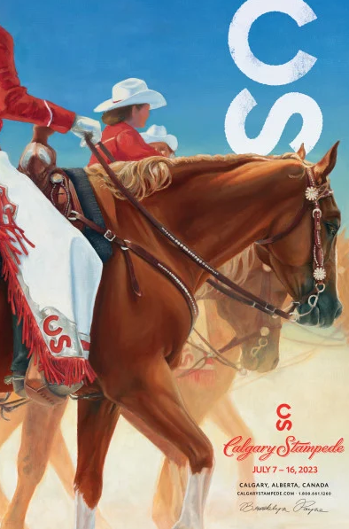 A picture showing the Calgary Stampede poster for 2023