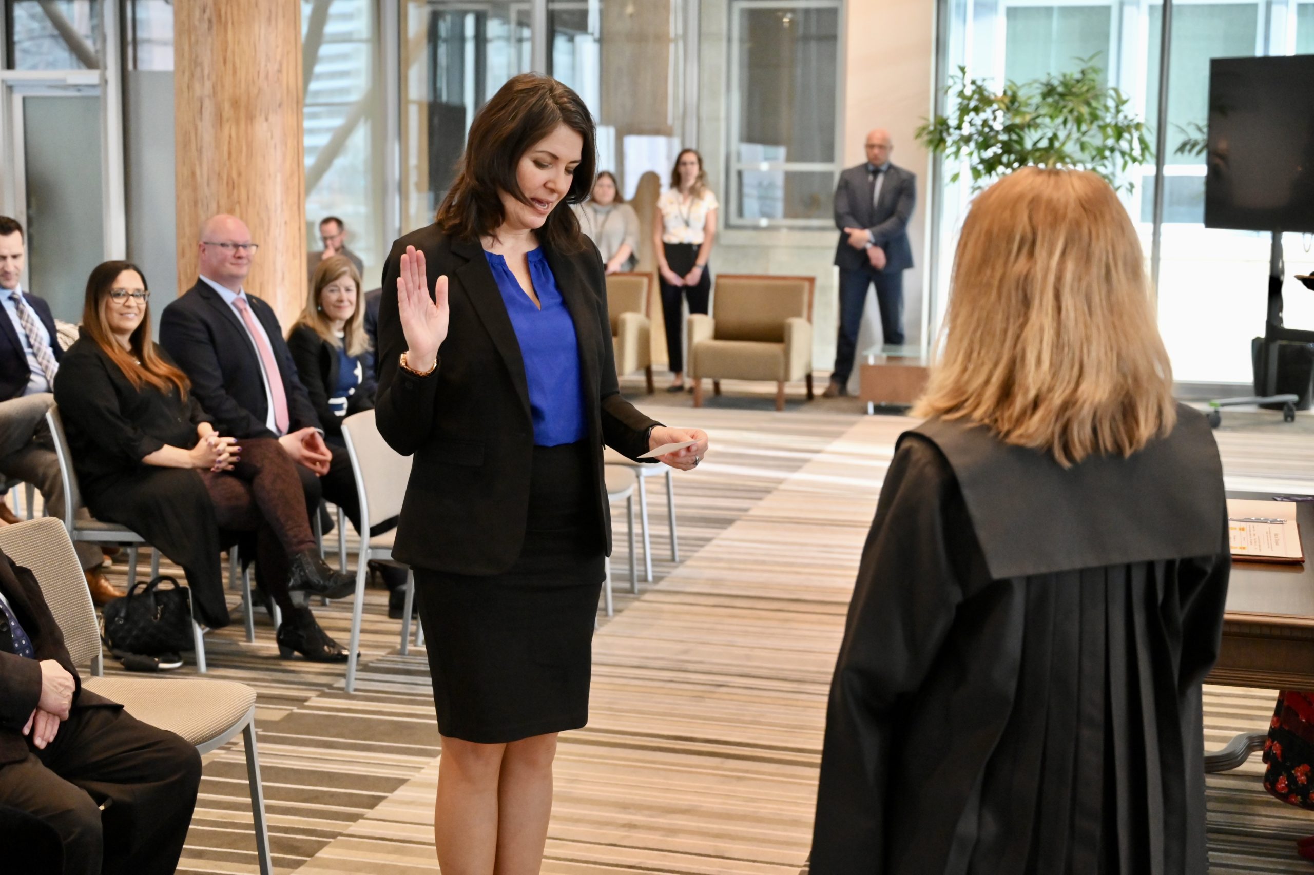 Alberta Premier Daniele Smith is sworn in as a Member of the Legislative Assembly in Edmonton