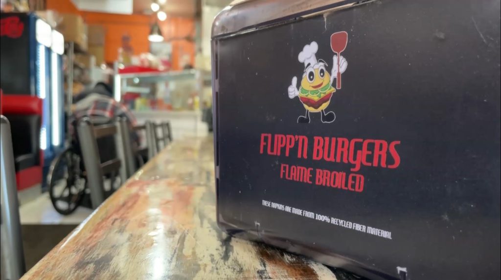 The inside of Flipp’n Burgers on 10 Street NW in the Kensington area in Calgary
