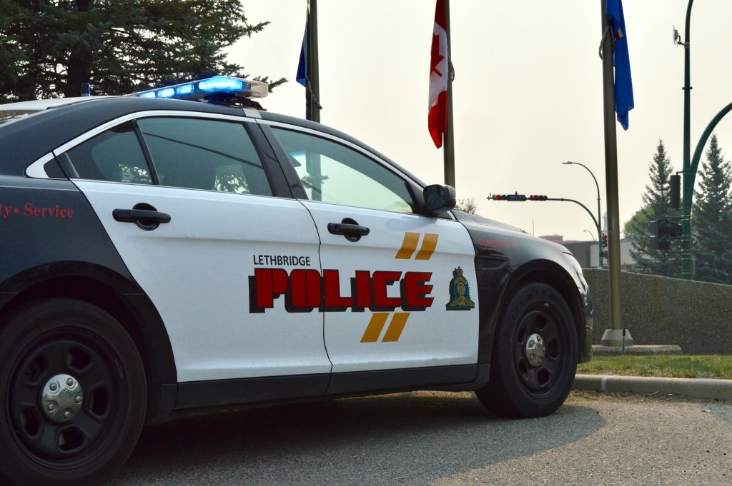 Lethbridge Police Service vehicle parked