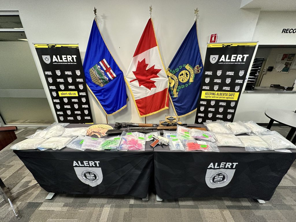ALERT drug and weapon seizure in Lethbridge which amounts to over $1 million