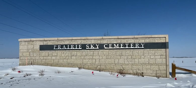 Prairie Sky cemetery east of Ralph Klein Park in southeast Calgary