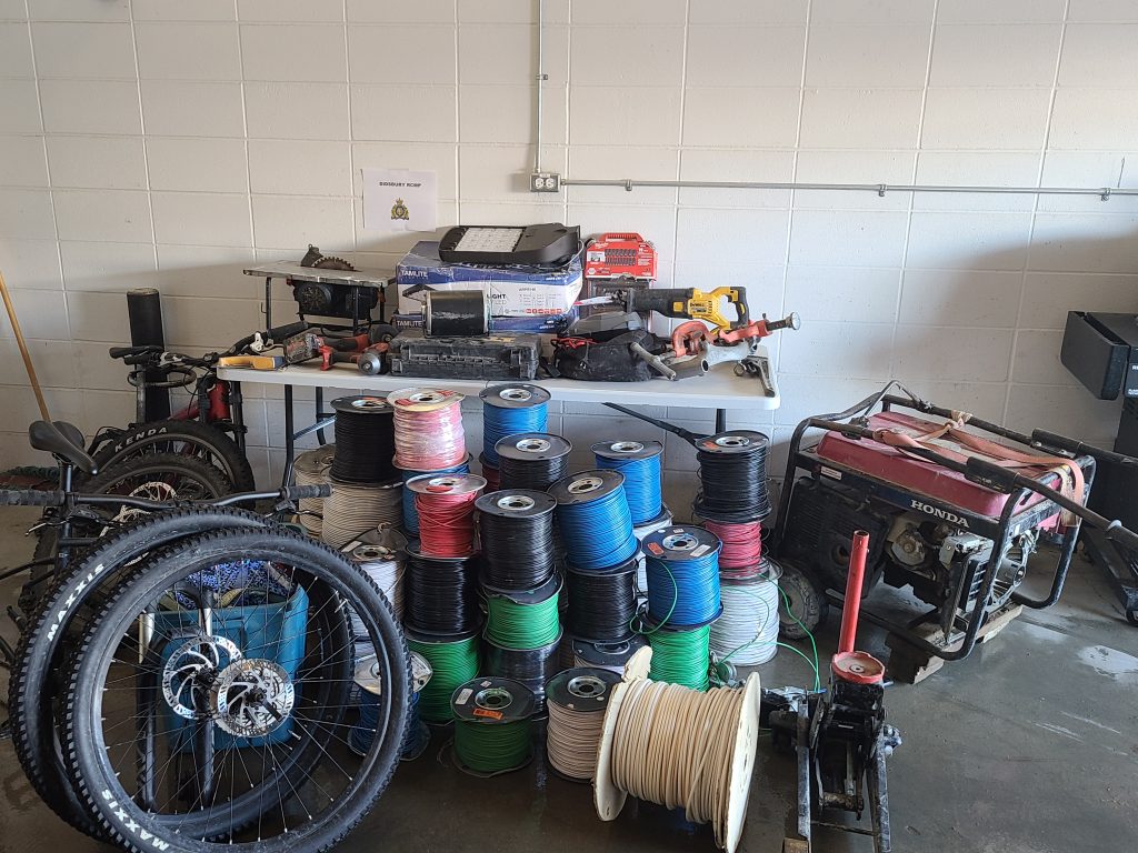 Various items seized by Alberta RCMP