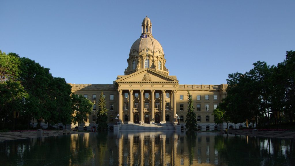 Alberta legislature building in Edmonton