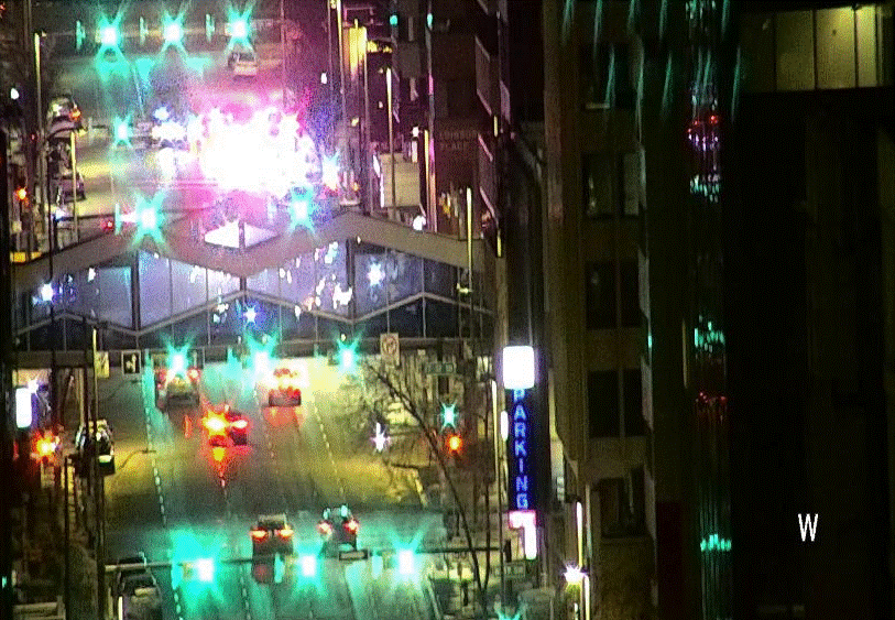 EMS at the scene on 6 Avenue in downtown Calgary