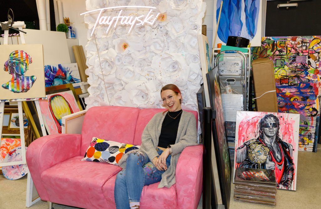 Tay Odynski poses for a photo in her studio in Calgary