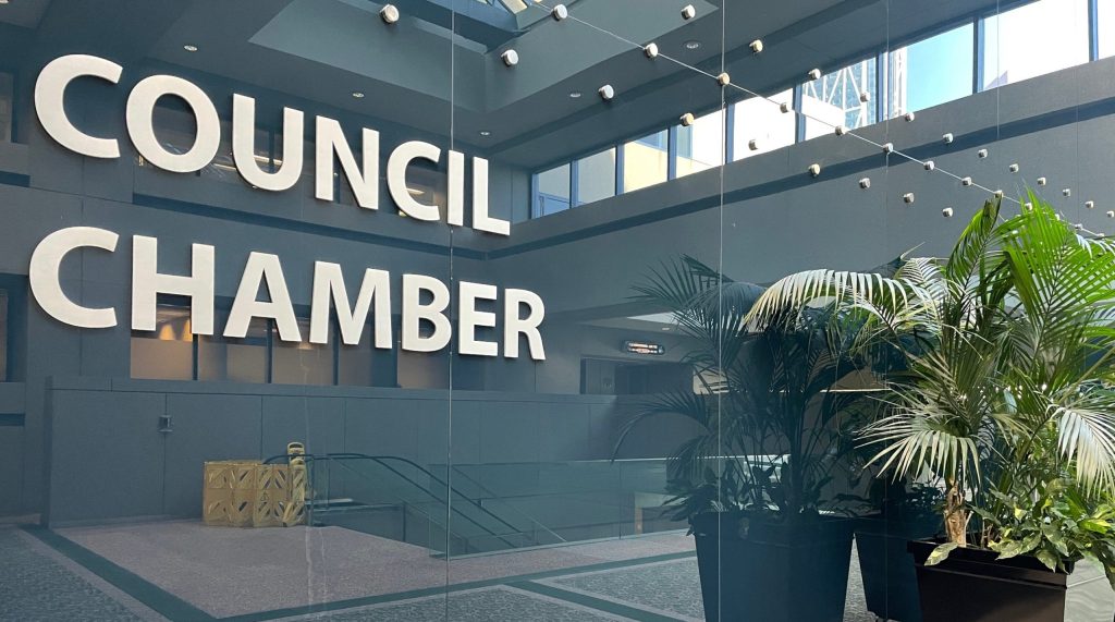 Calgary City Council Chambers.