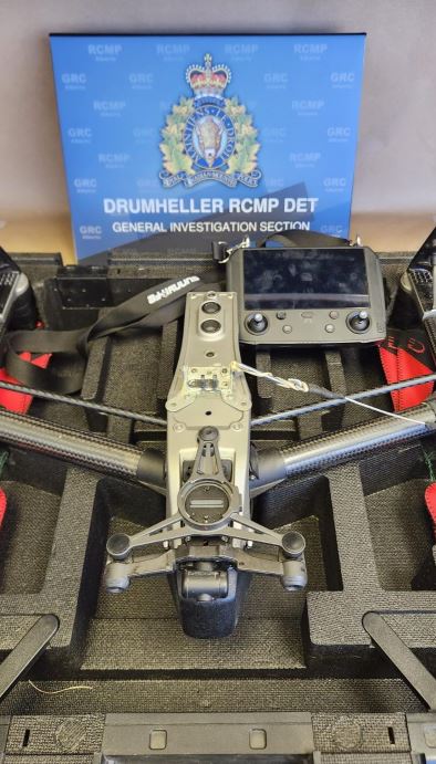 A drone by Drumheller RCMP