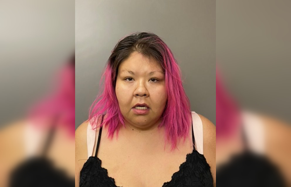 Katie Natasha Eagle Speaker was arrested Thursday and charged with possession for the purpose of trafficking fentanyl and methamphetamine. (Courtesy Blood Tribe Police Service).