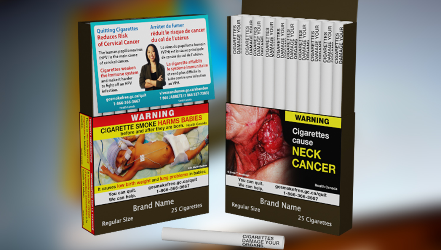 Canada to start printing health warnings directly on individual cigarettes