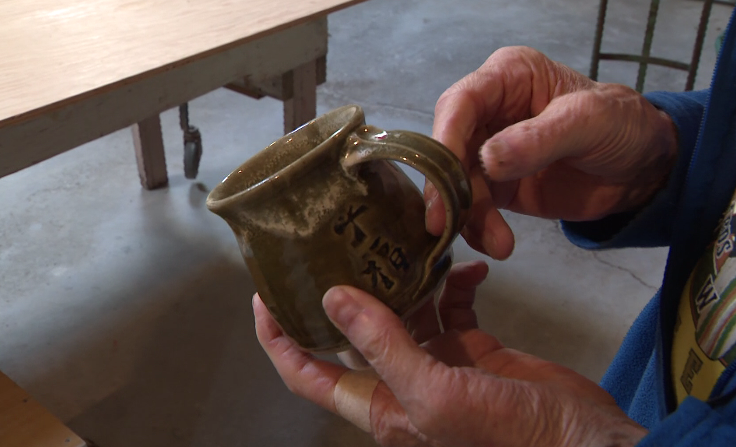 Calgary artist Neil Liske made coffee and tea cups from the silt that built up under his deck following the historic 2013 floods