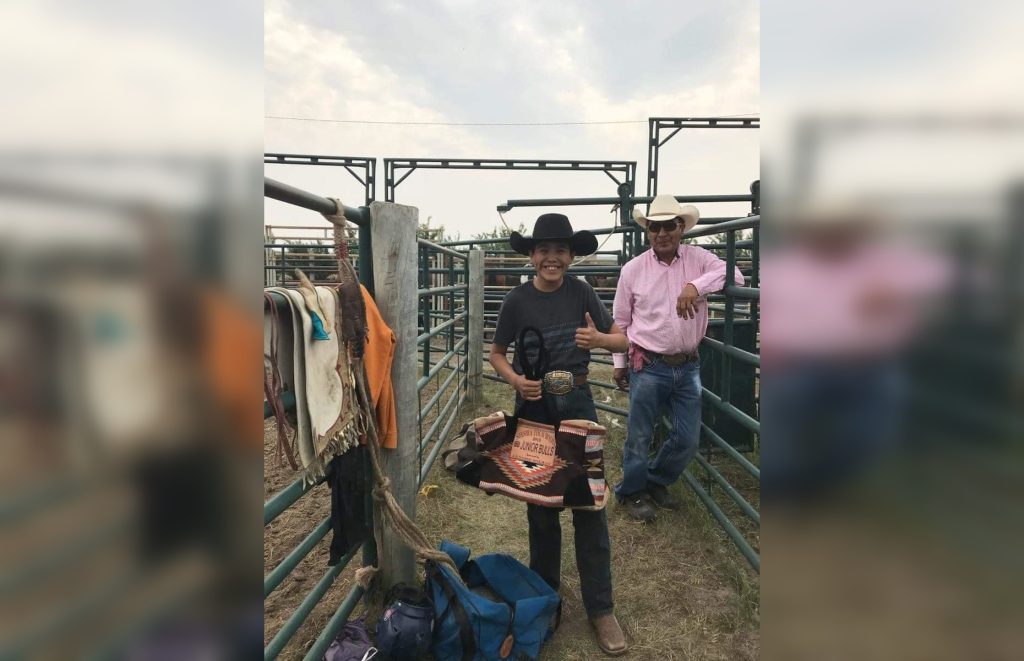 Seth Saulteaux, 19, from Ermineskin Cree Nation, was hit in the back of the head by the bull's horn after he was thrown during competition at the Chiniki Rodeo Grounds on Sunday, July 2, 2023