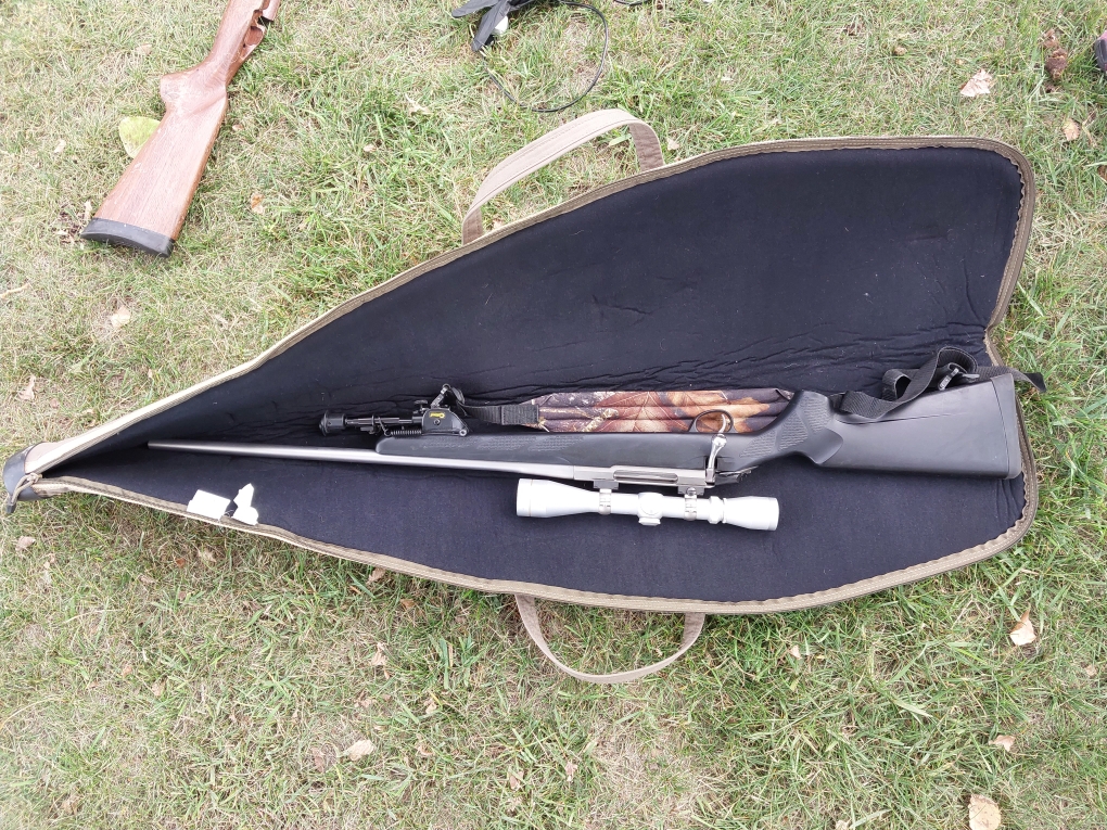 Calgary police say officers have seized 12 guns and a substantial amount of stolen property following several break and enters in the city. (Courtesy Calgary police)