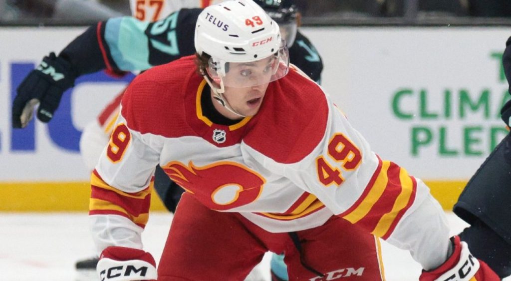 Calgary Flames forward Jakob Pelletier. (Jason Redmond/AP)