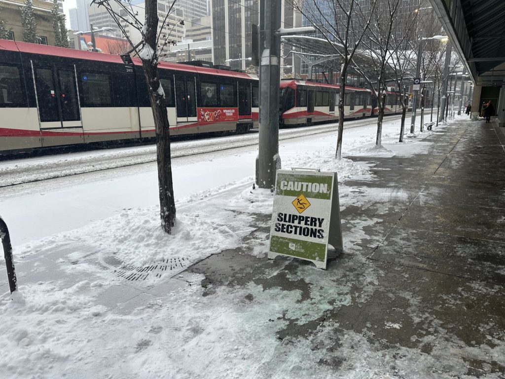 The City of Calgary has issued a winter storm advisory for Tuesday, Oct. 24, 2023. Conditions are snowy and icy all over Calgary