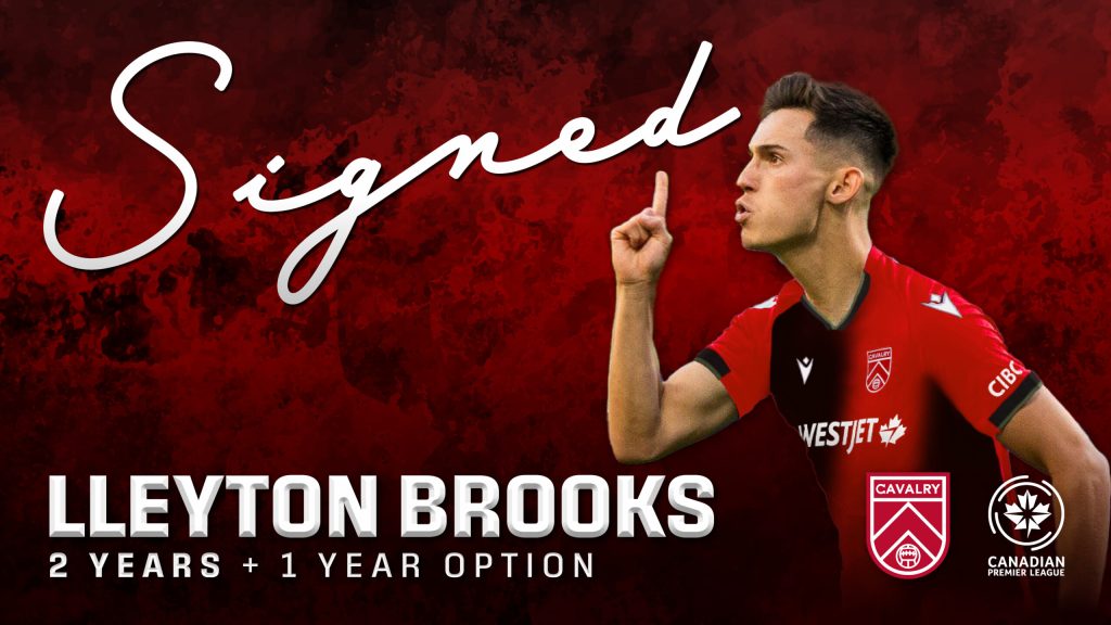 Calgary's soccer club Cavalry FC signed Australian footballer Lleyton Brooks to a two-year contract