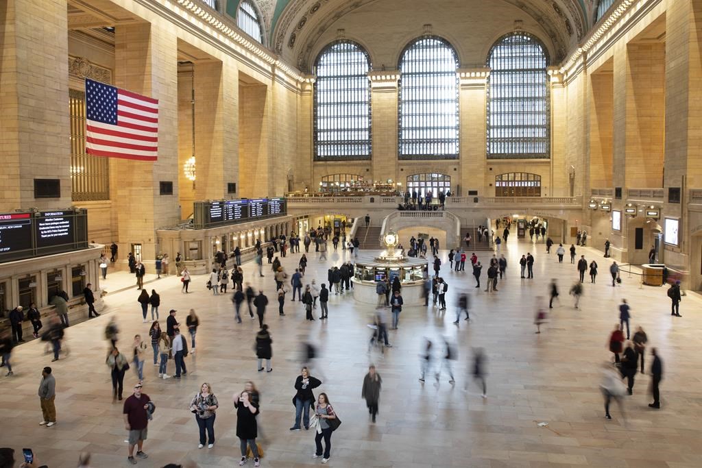 Commuters pass through Grand Central Terminal on March 10, 2020 in New York