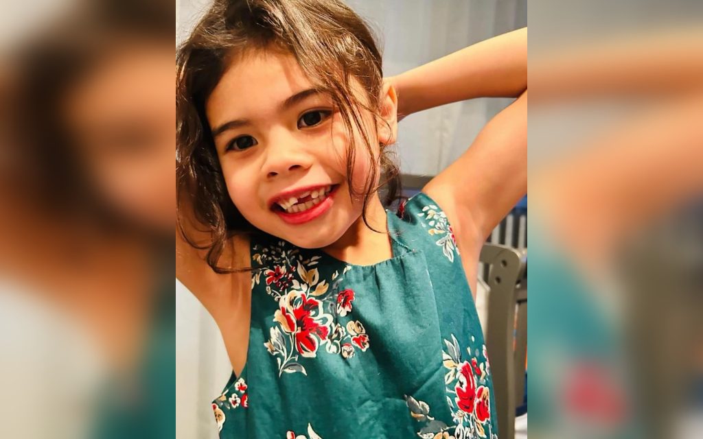 Six-year-old Kaia Davis remains in a coma after being hit by a vehicle in the driveway of her Fort McMurray home on Dec. 21, 2023. (Prestige Jewelers, Facebook)