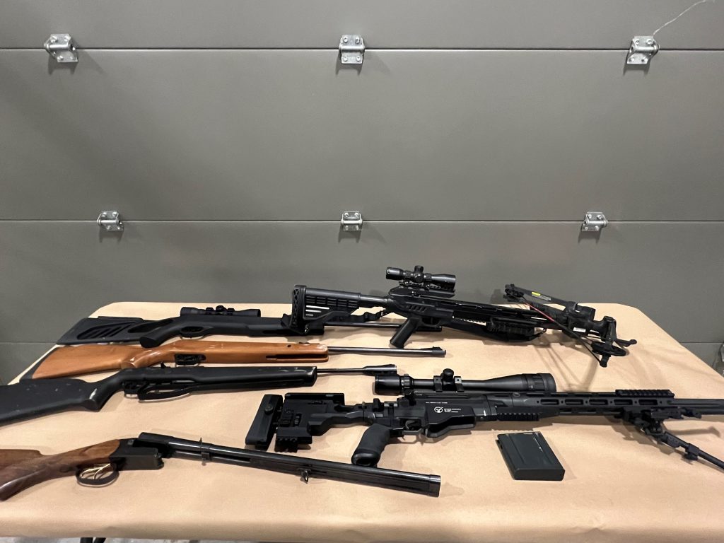 Property was seized from a northwest Calgary home following an investigation by RCMP into multiple business break-and-enters that led to the arrest of two suspects, now facing dozens of charges. (Courtesy RCMP)