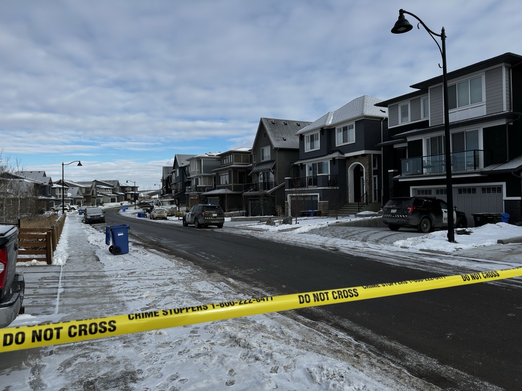 Calgary police are investigating after a man was shot in the northwest community of Sage Hill on the morning of Thursday, Feb. 15, 2024. (Nick Blakeney, CityNews image)