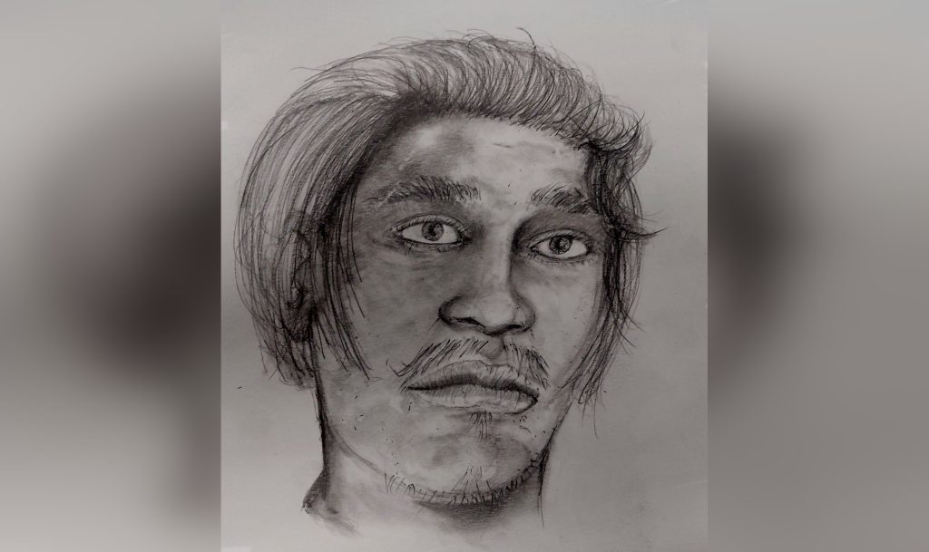 Calgary police have released a sketch of an unidentified man found dead last year in hopes of finding his family. (Courtesy Calgary police)