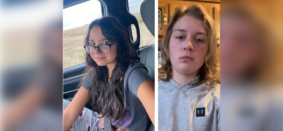Lethbridge police are looking for two teenagers believed to be travelling to Saskatchewan in a stolen vehicle -- 13-year-old Sierra Nataucappo and 14-year-old Jeffrey Gardner. (Courtesy Lethbridge Police)