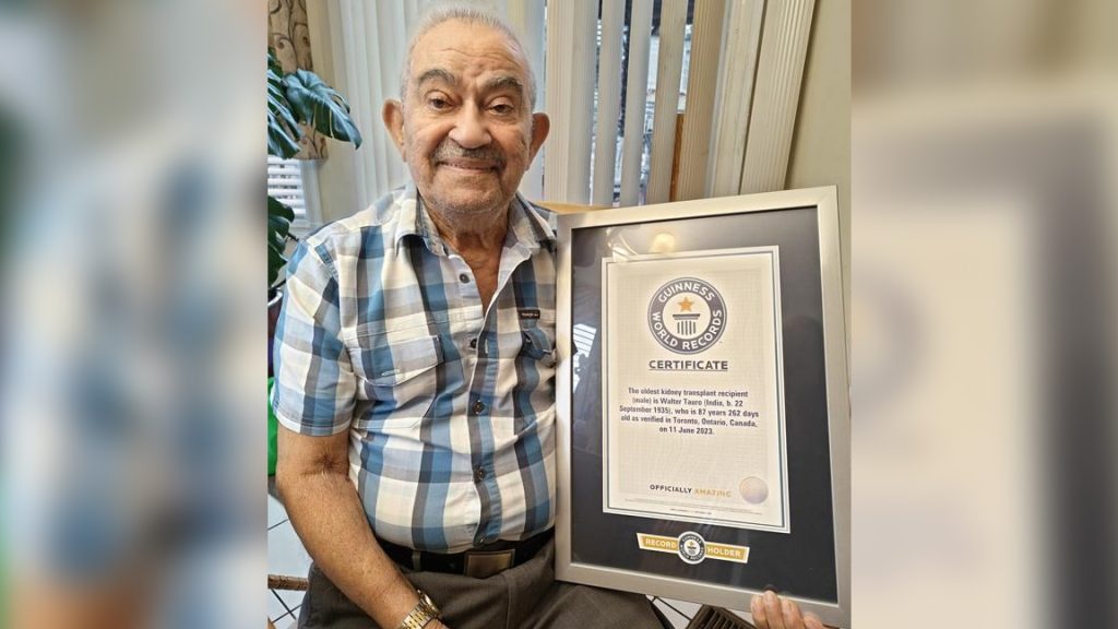 Ontario man now holds world record as oldest kidney transplant recipient