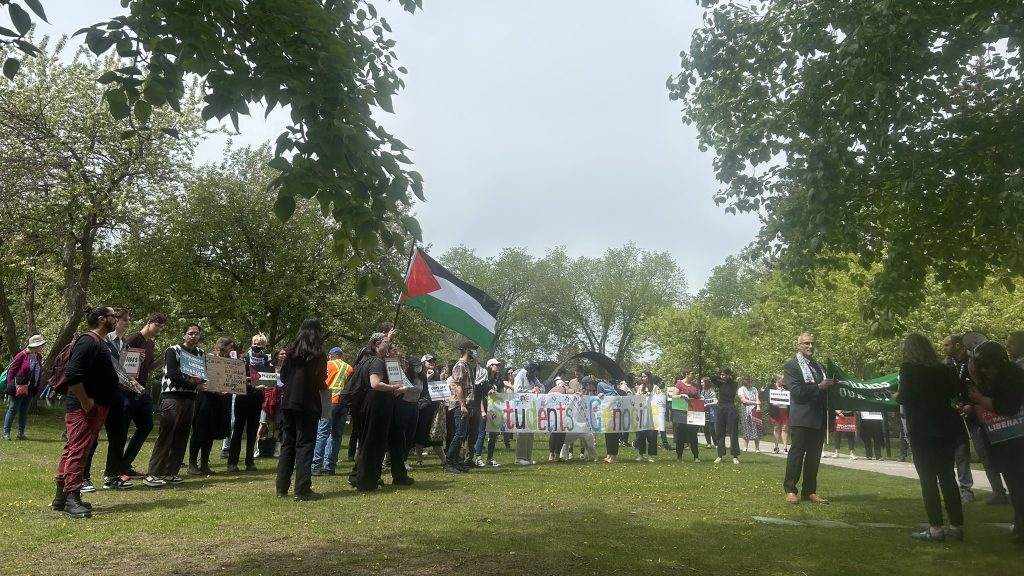 UCalgary students rally against police response to Pro-Palestinian encampment