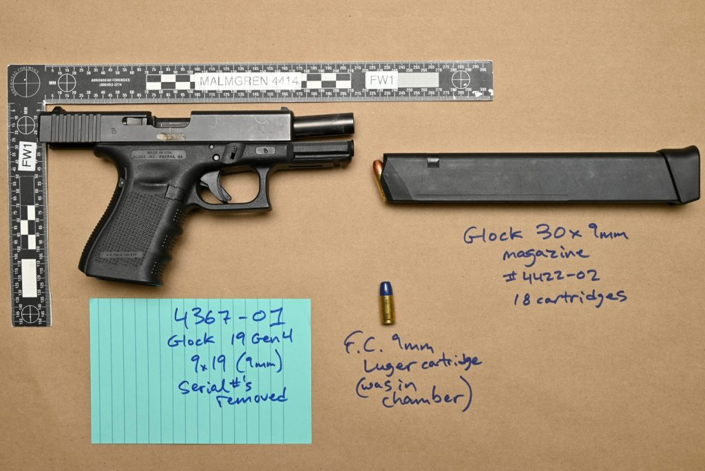 Alberta Law Enforcement Response Teams (ALERT) says a Calgary man allegedly targeted newcomers to Canada and lured them into the sex trade. Despite having a lifetime ban on owning guns, he had a weapon and ammunition on him when he was arrested. (Courtesy ALERT)
