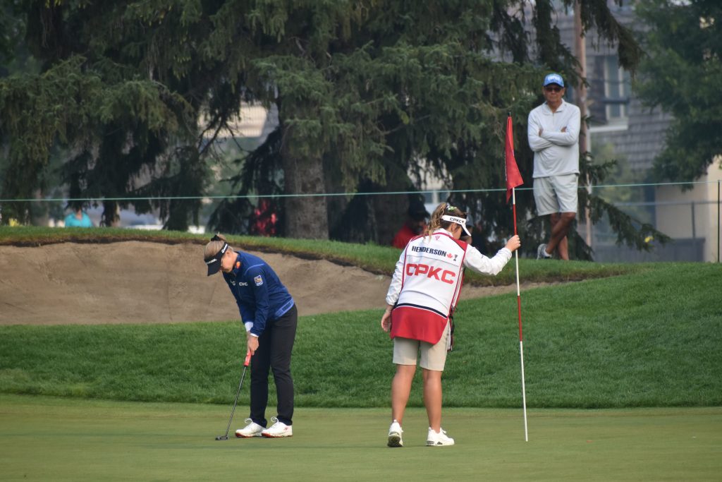 Canada's Brooke Henderson during her first round at the CPKC Women's Open in Calgary on July 25, 2024. (Sandra Prusina, 660 NEWS)