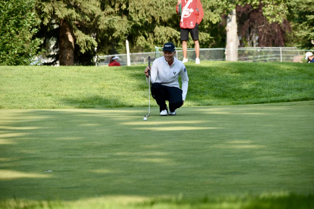 Canada's Alena Sharp during the second round at the CPKC Women's Open in Calgary on July 26, 2024. (Sandra Prusina, 660 NEWS)