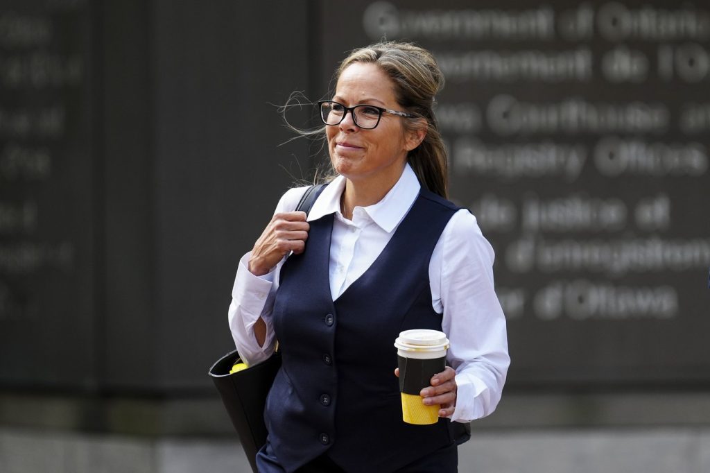 Tamara Lich arrives at the courthouse in Ottawa, on Tuesday, Aug. 20, 2024. THE CANADIAN PRESS/Sean Kilpatrick